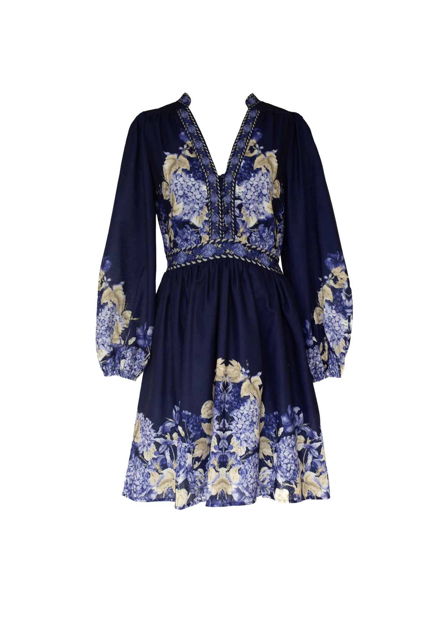 Veracruz Dress - Navy Hydrangea