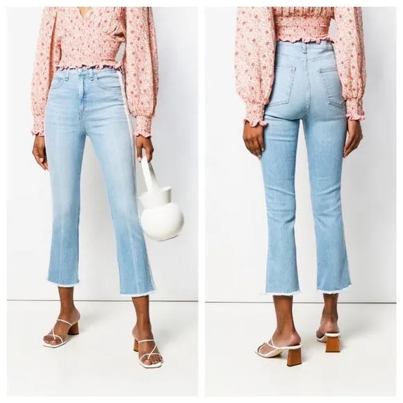 Veronica Beard Jeans 27 11&quot; Kick Flare Light Blue
