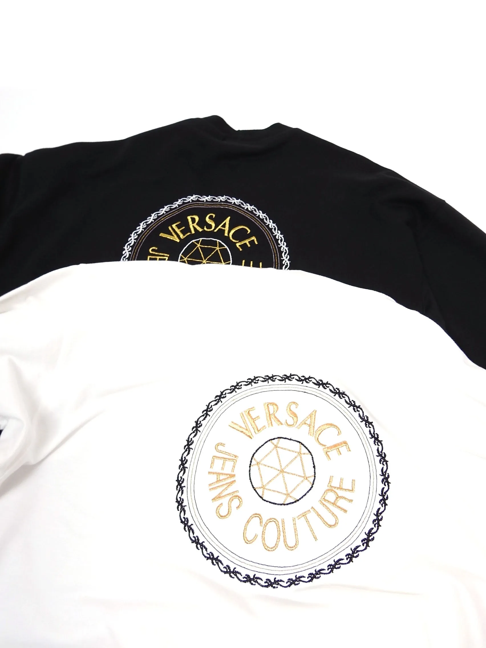 Versace Jeans Couture Embroidered Black LS Tee Size XL
