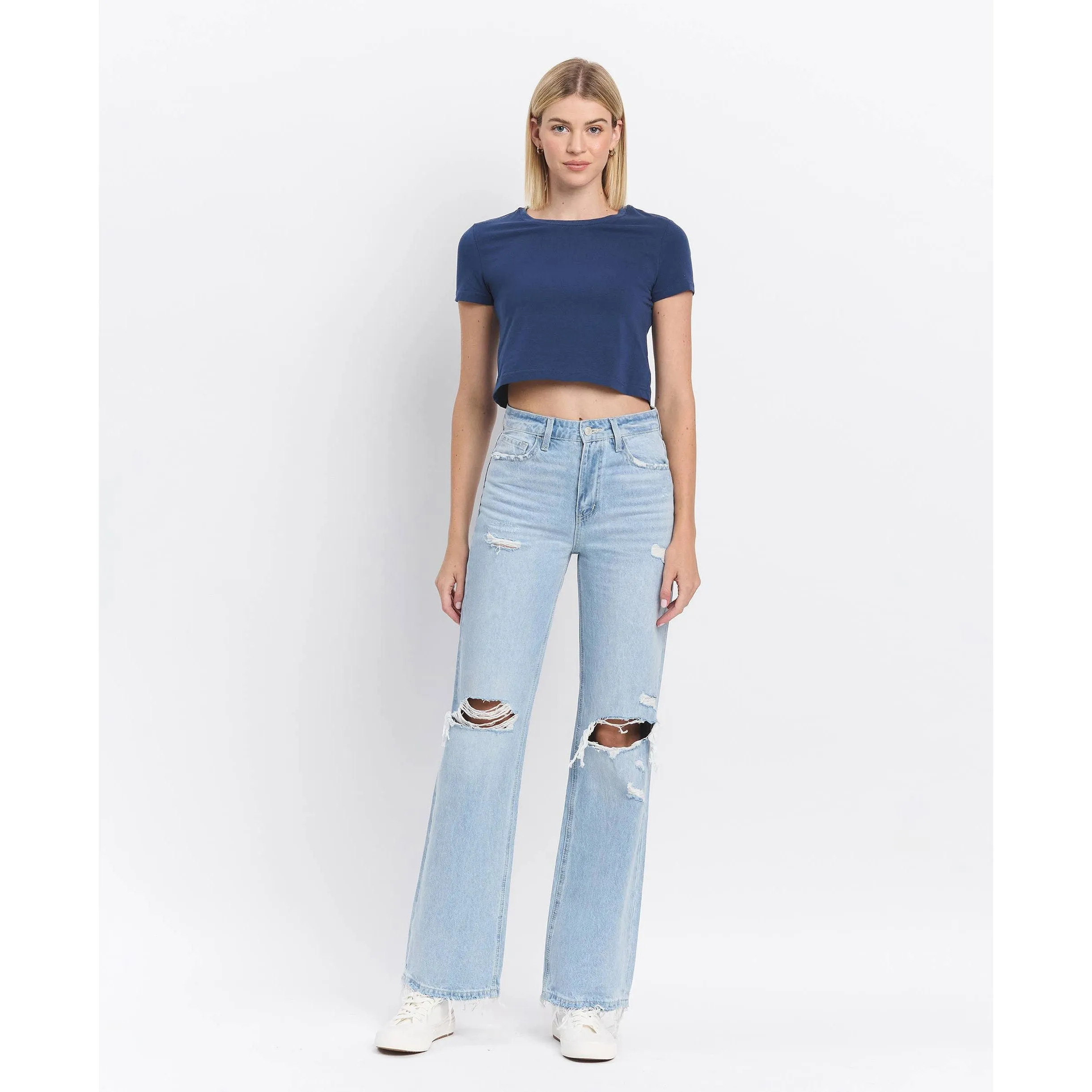 Vervet 90's Vintage Super High Rise Flare Jeans