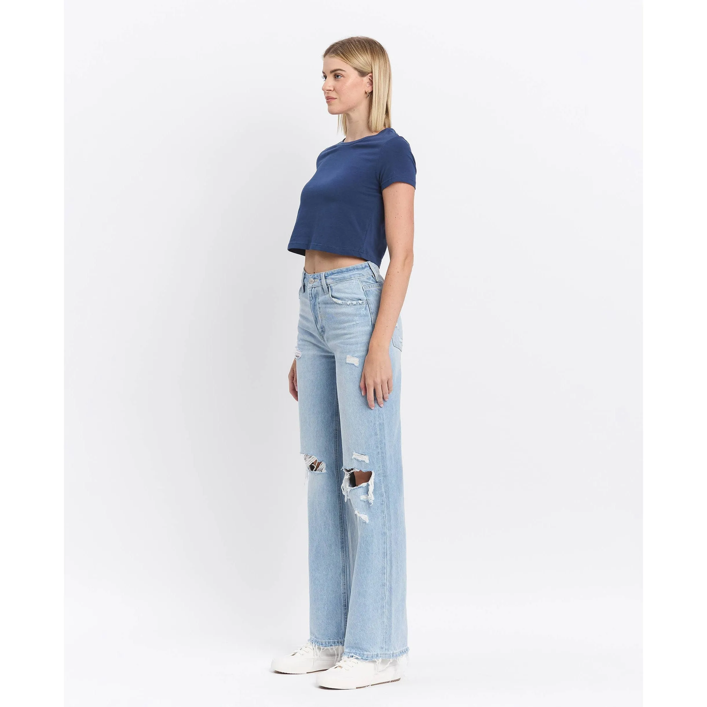 Vervet 90's Vintage Super High Rise Flare Jeans