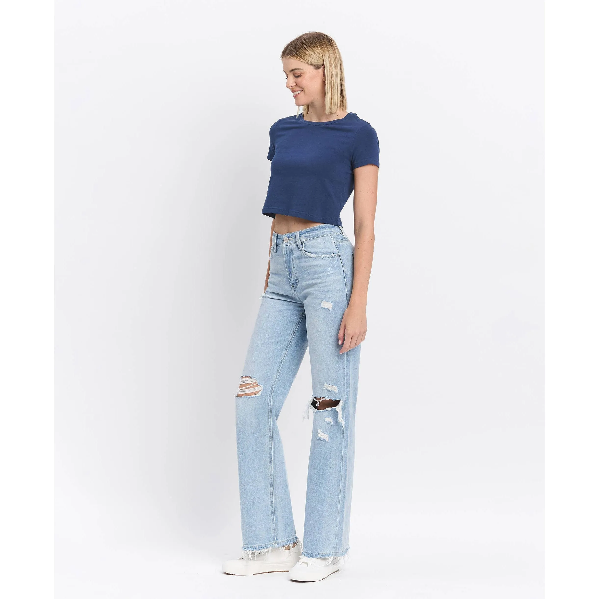 Vervet 90's Vintage Super High Rise Flare Jeans