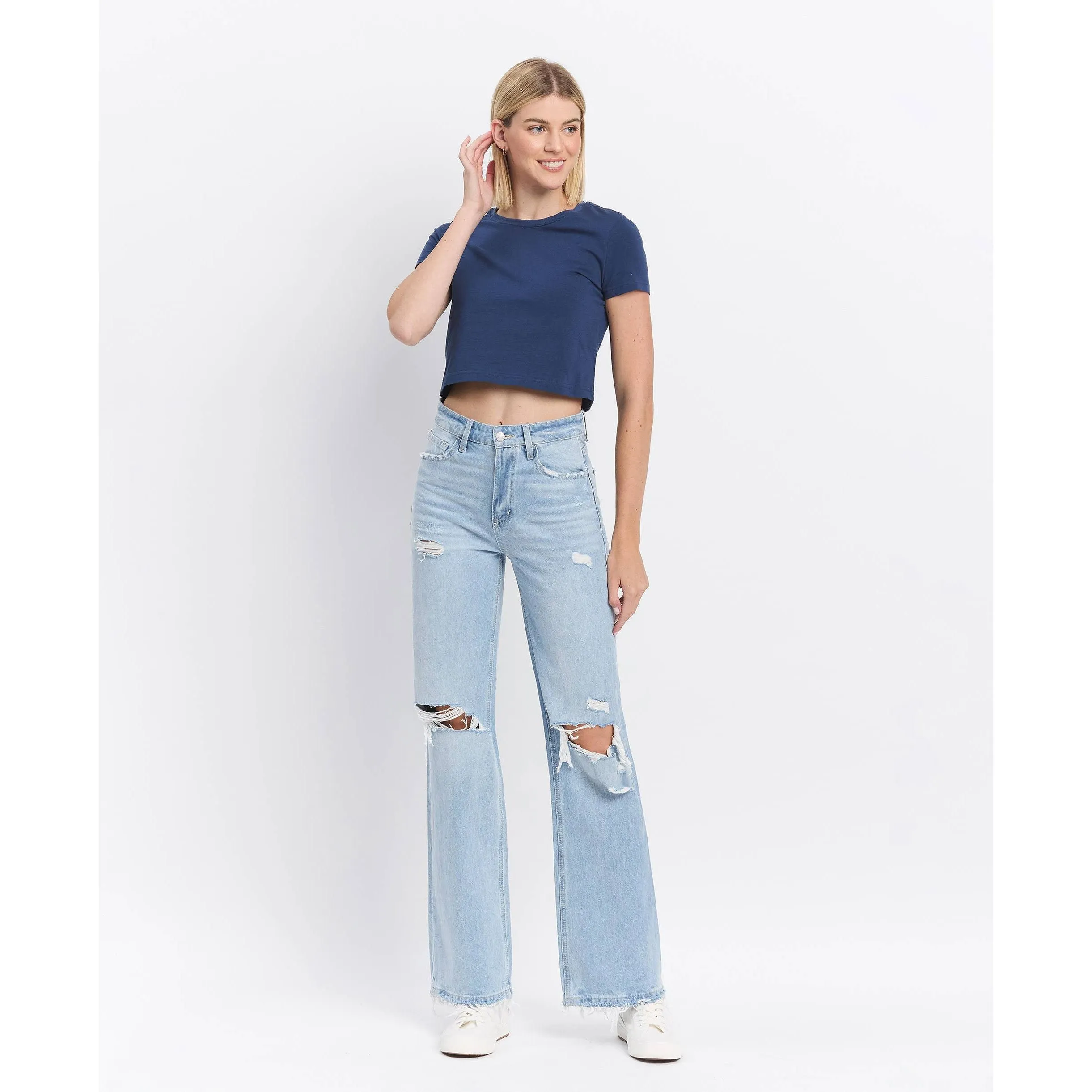 Vervet 90's Vintage Super High Rise Flare Jeans