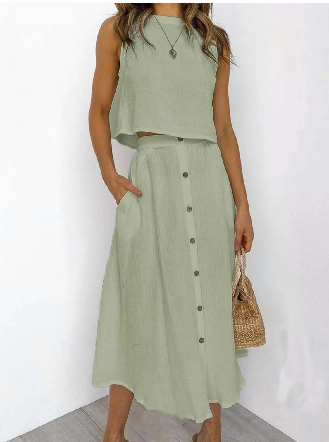 Viela™ - Effortless Buttoned Set