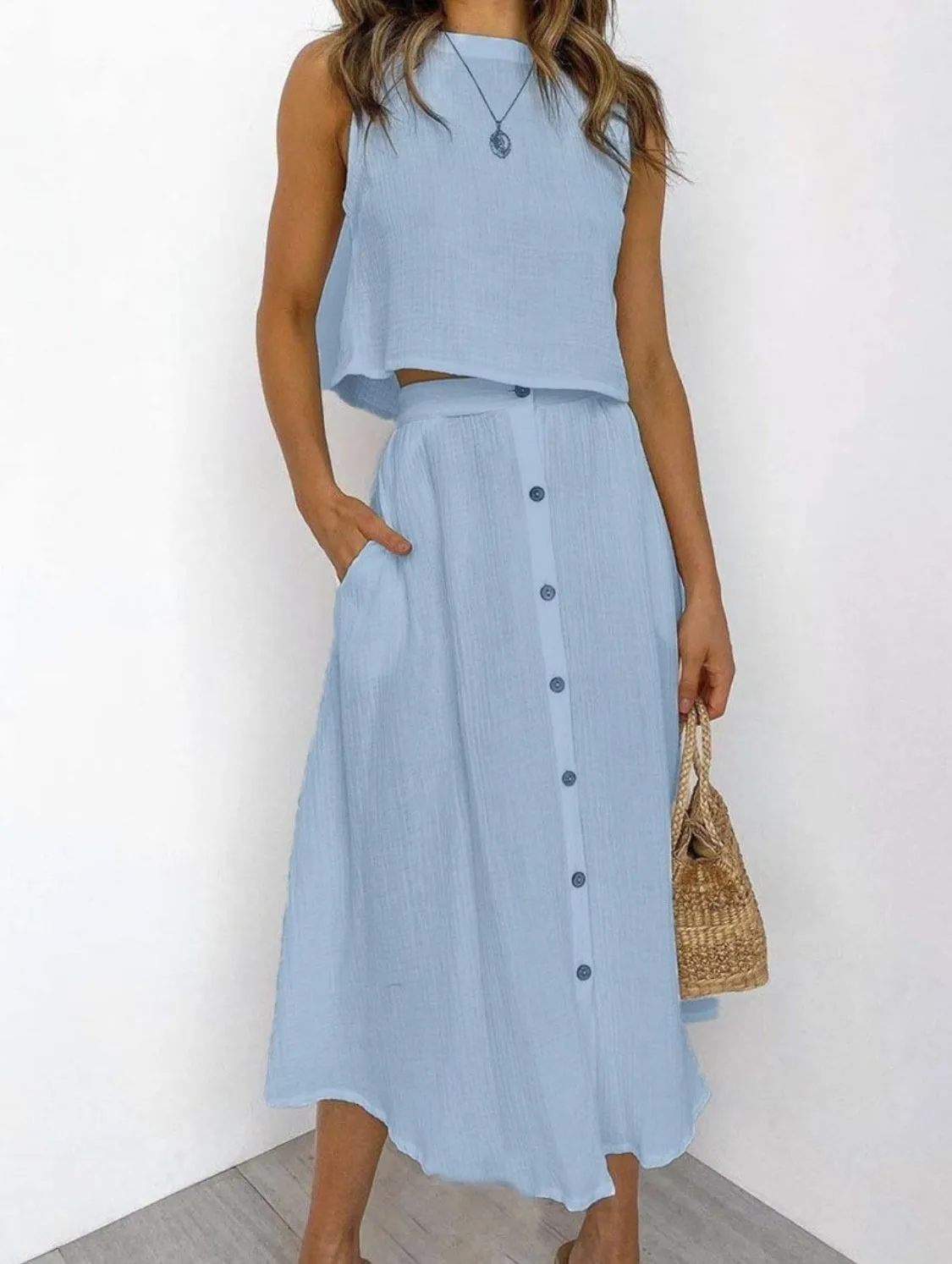 Viela™ - Effortless Buttoned Set
