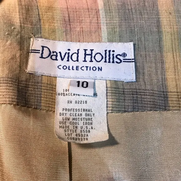 Vintage 100% Cotton Plaid Blazer