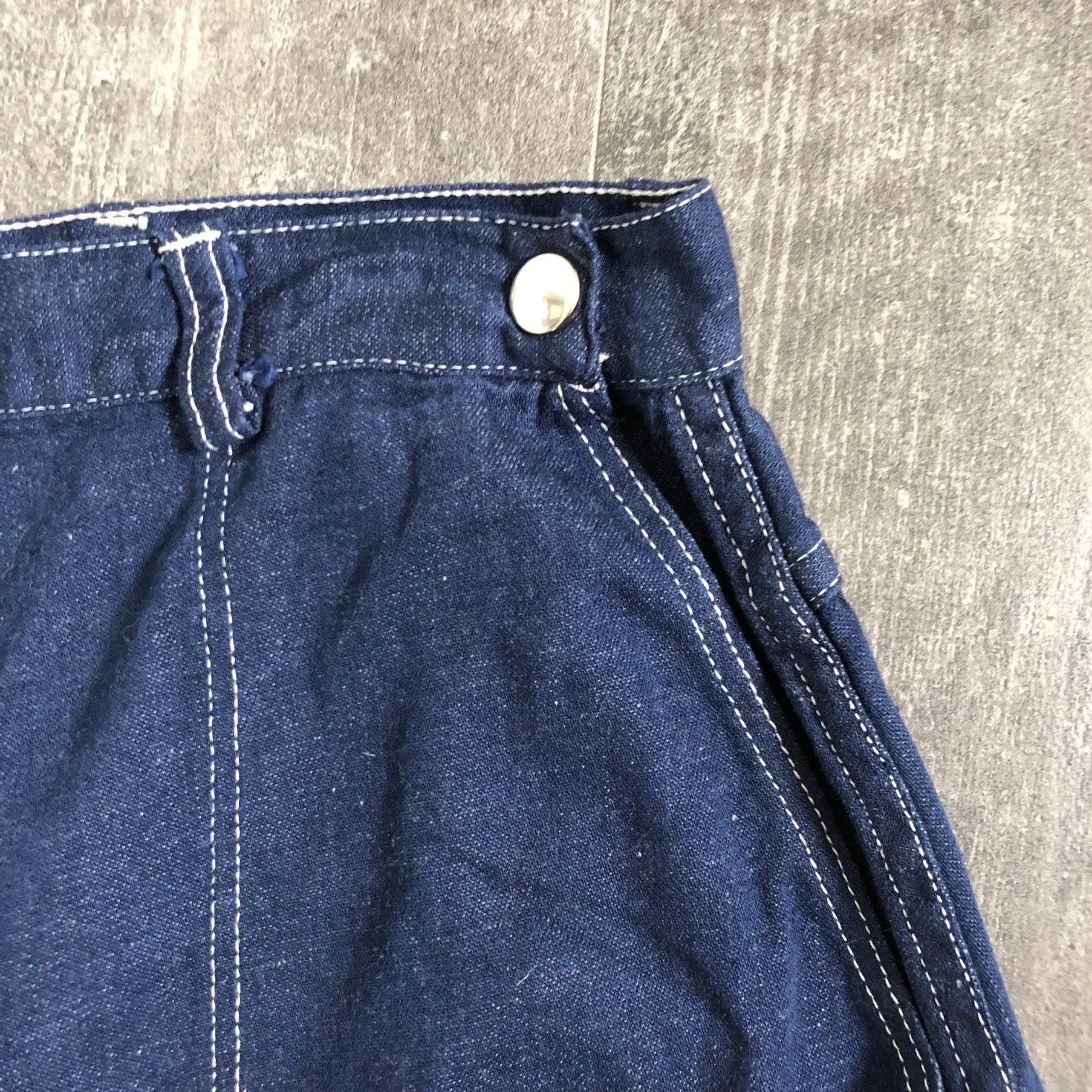 Vintage 1950s side zip jeans . 50s denim . 41-42 waist