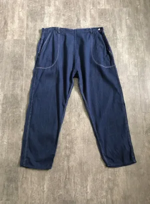 Vintage 1950s side zip jeans . 50s denim . 41-42 waist