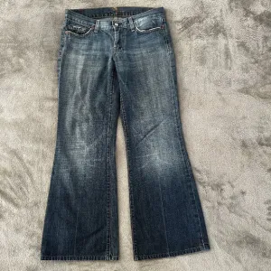 Vintage 7 For All Mankind Dojo Low Rise Flare Jeans size 28 90s Y2K
