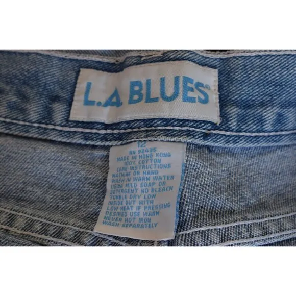Vintage 80s Flared Rhinestones Mom Jeans by L.A. BLUES size 12