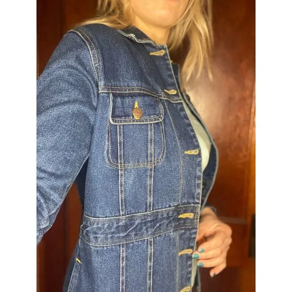 VINTAGE Bill Blass Denim Jacket Cotton Medium