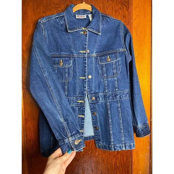 VINTAGE Bill Blass Denim Jacket Cotton Medium