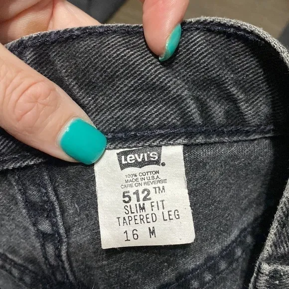 Vintage Levi’s 512 Women’s Black Made in the USA Jeans | Size 16/32 | Mom Jeans