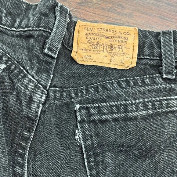Vintage Levis 560 Student Black Jeans