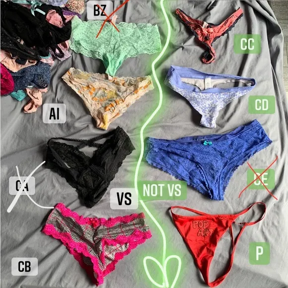 Vintage Pop Art German Nylon Underwear G-String Thongs
