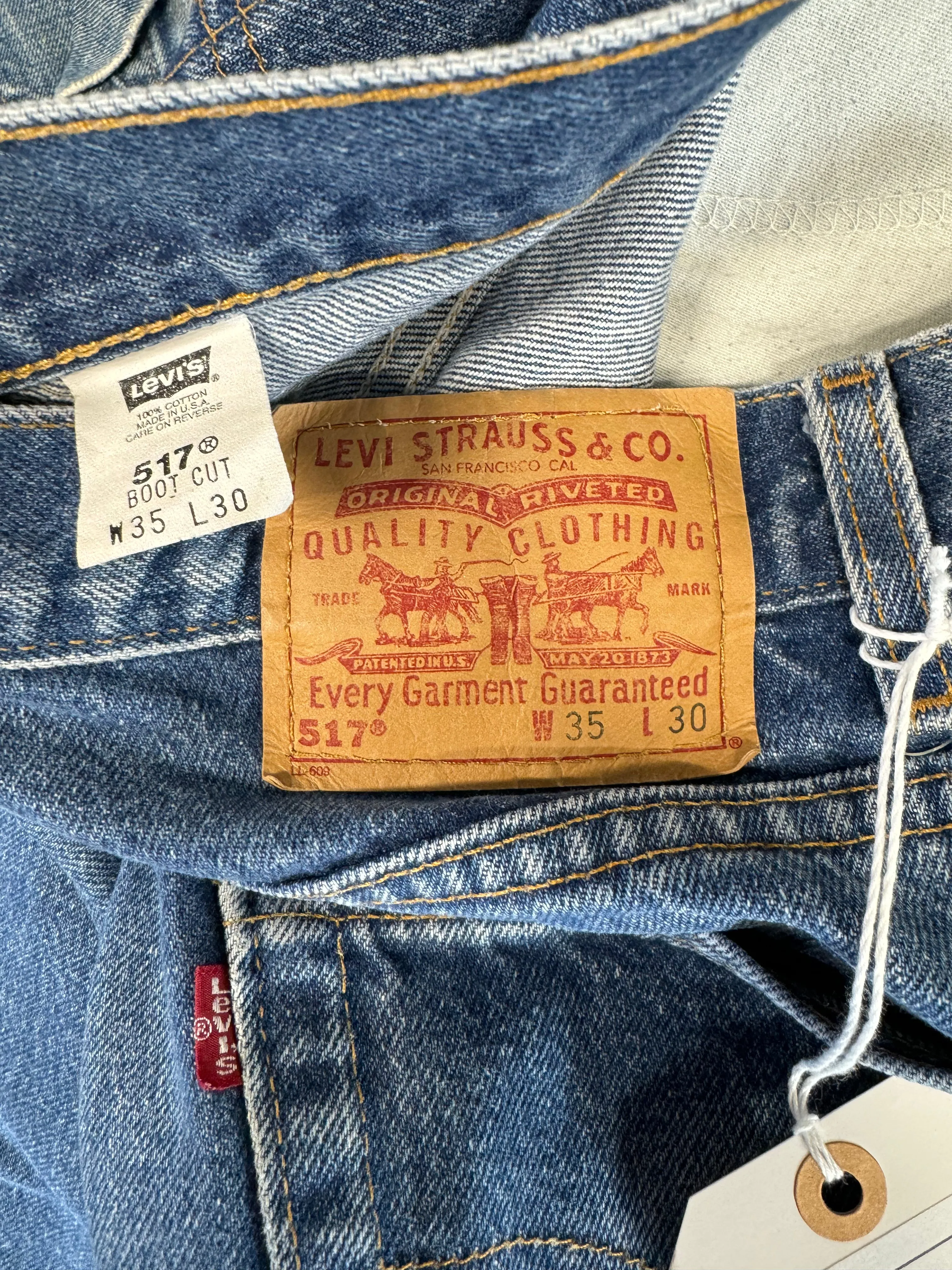 Vintage Premium Wash Levi 517 Denim Jeans (JYJ0124-057)