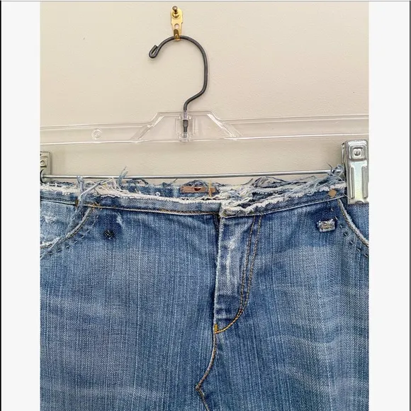 VINTAGE RECONSTRUCTED AG Jean Skirt