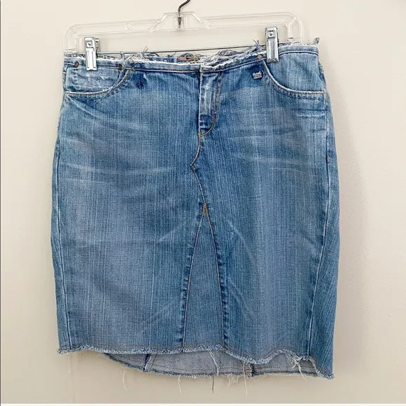 VINTAGE RECONSTRUCTED AG Jean Skirt