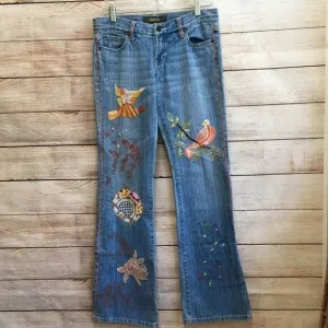 VINTAGE SWITCH USA HIPPIE EMBROIDERED JEANS