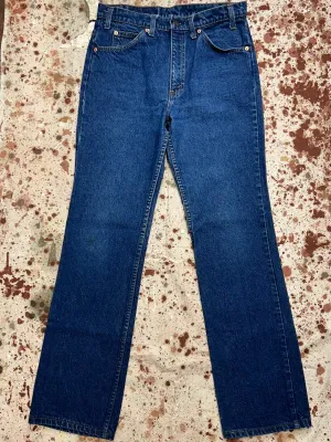 Vintage USA Levi's 1970's 517 Talon Zip Dark Wash Denim Jeans (JYJ1024-354)