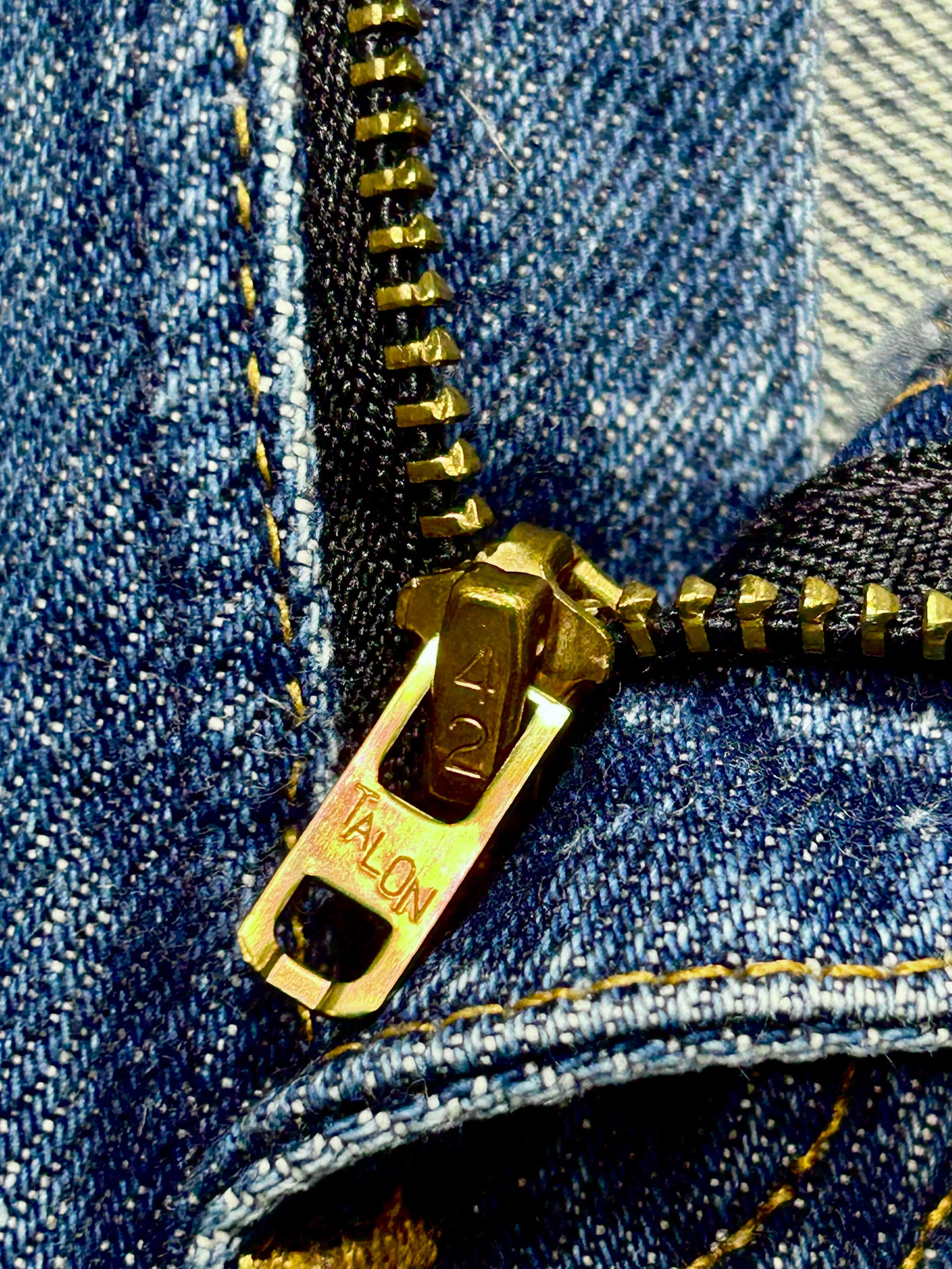 Vintage USA Levi's 1970's 517 Talon Zip Dark Wash Denim Jeans (JYJ1024-354)