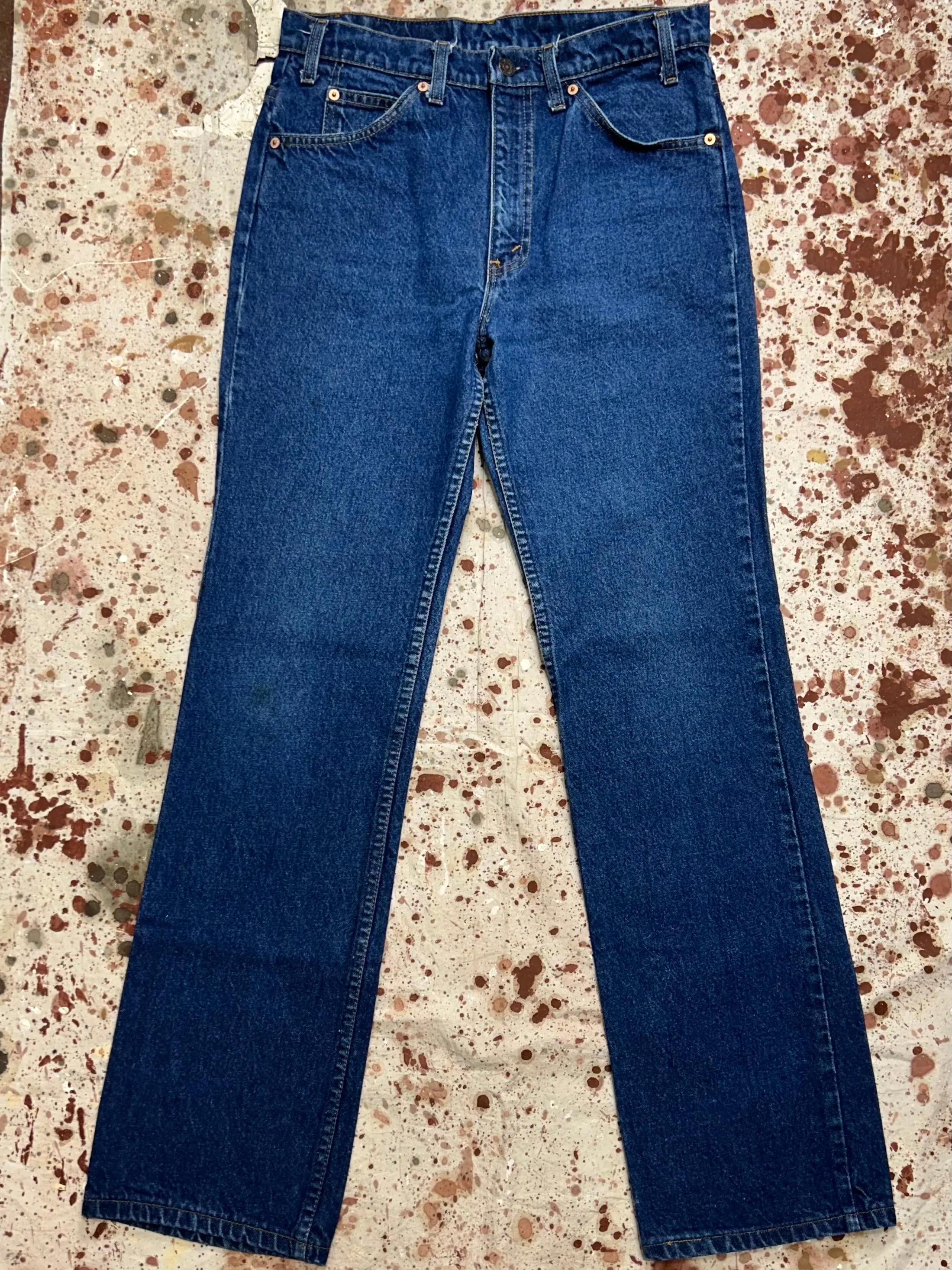 Vintage USA Levi's 1970's 517 Talon Zip Dark Wash Denim Jeans (JYJ1024-354)