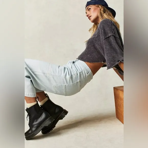 We The Free Piper Mid-Rise Crop Wide-Leg Jeans | Size 32