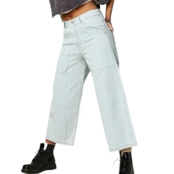 We The Free Piper Mid-Rise Crop Wide-Leg Jeans | Size 32