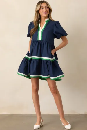 What Matters Most Navy Puff Sleeve Mini Dress