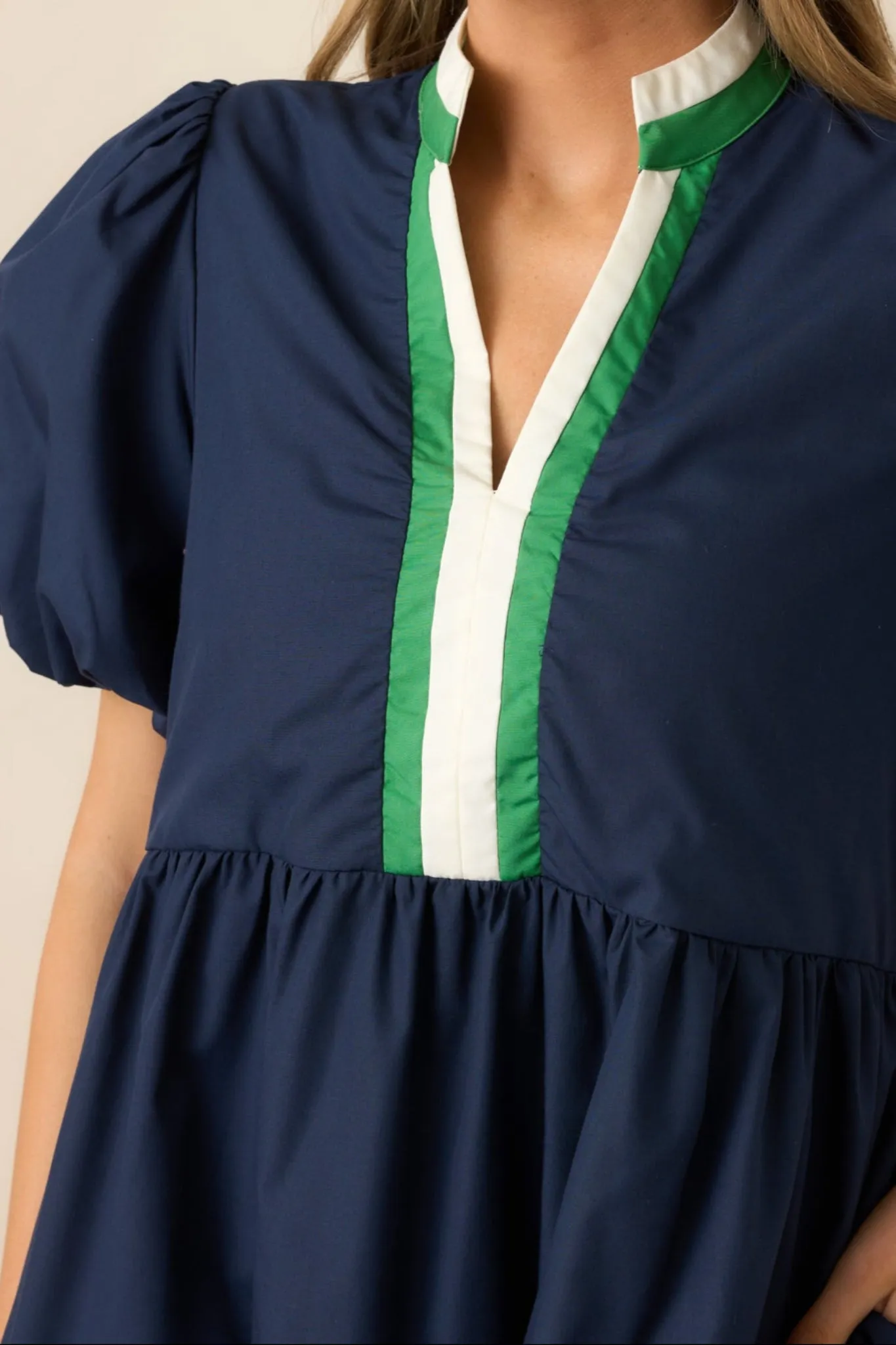 What Matters Most Navy Puff Sleeve Mini Dress