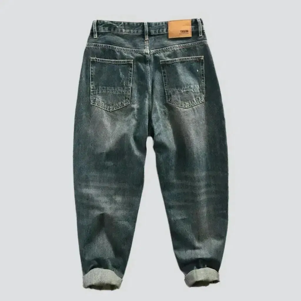 Whiskered fashion jeans
 for men