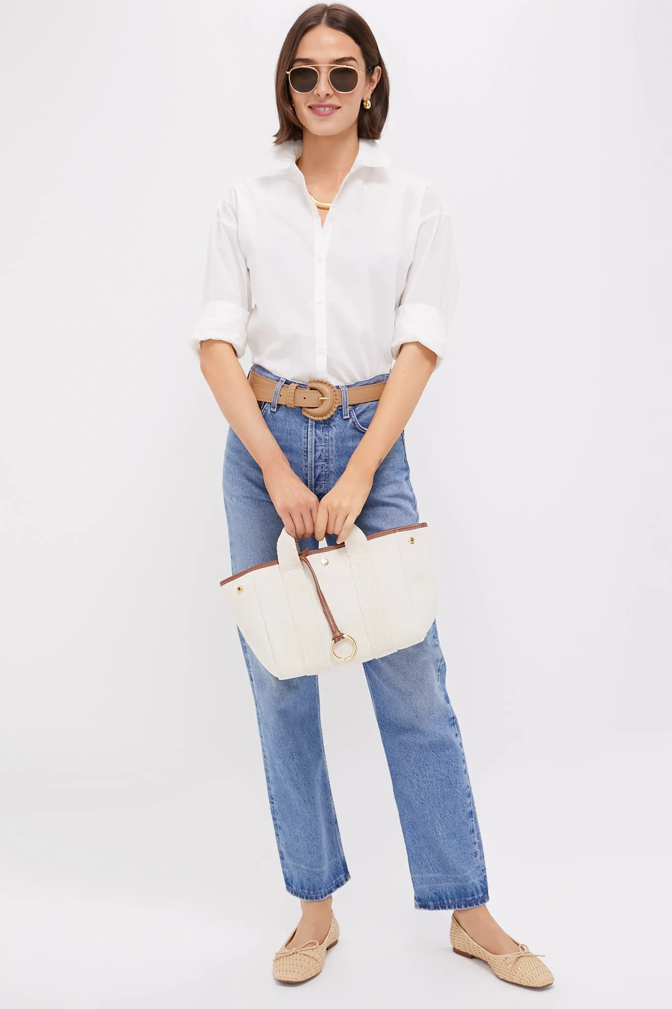 White Wexler Cotton Button Down