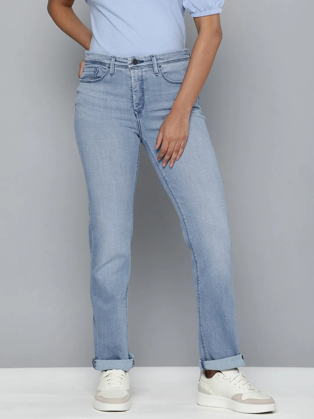 Women's 312 Blue Slim Fit Mid Rise Jeans