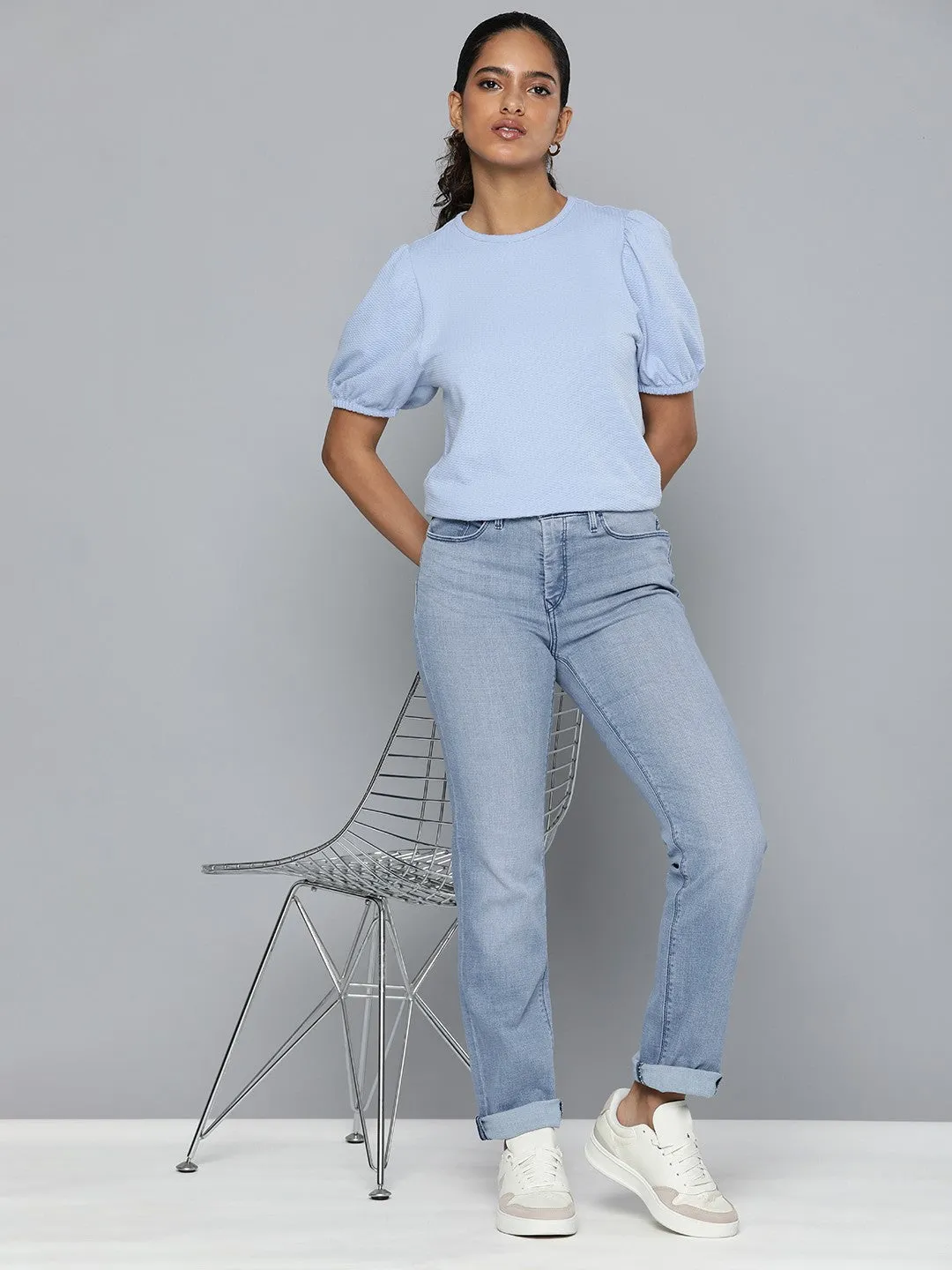 Women's 312 Blue Slim Fit Mid Rise Jeans