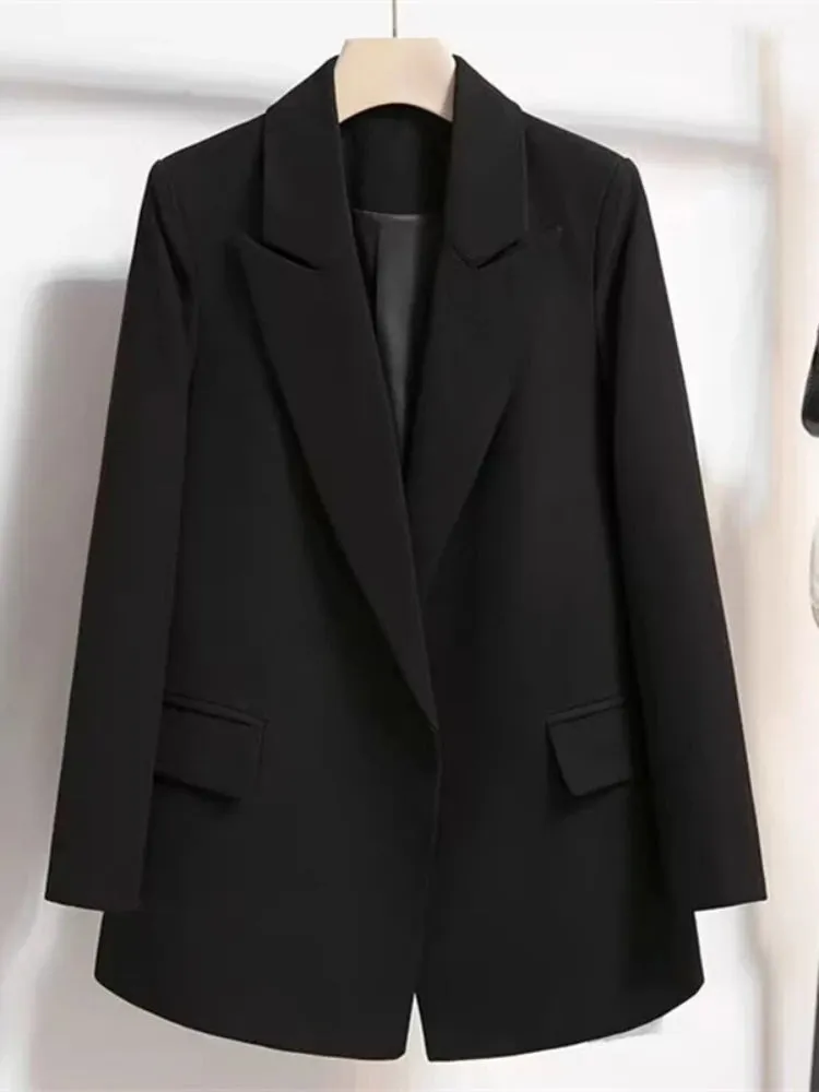 Women's Blazers Spring Autumn Suit Coat Beige Tie Up Jacket Slim Fit Stylish Top Outerwear Office Lady Blazer for Women Clothing