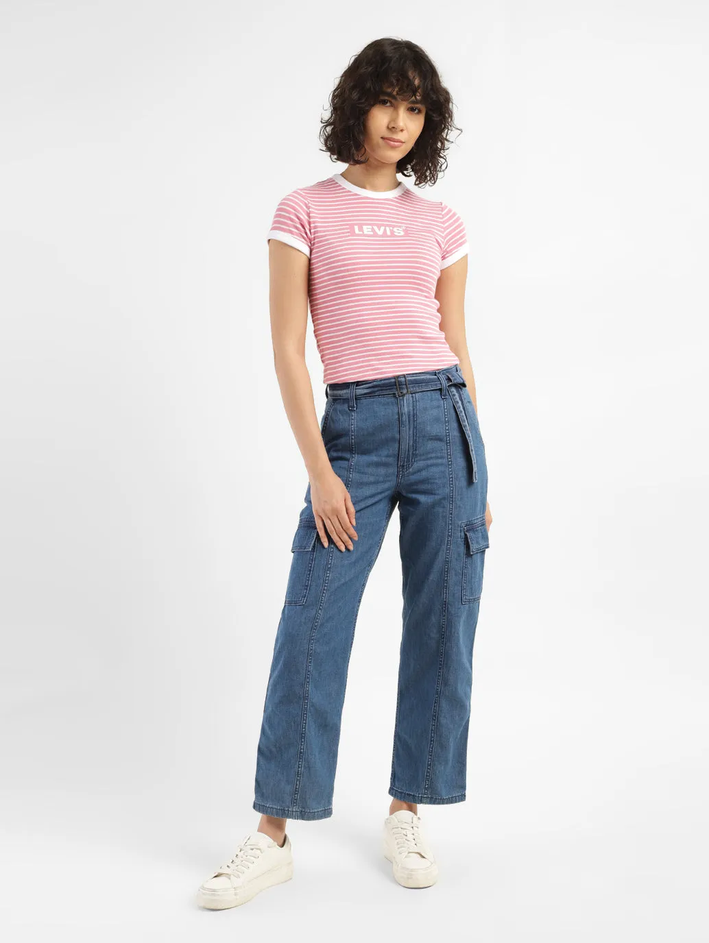 Women's Mid Rise 94 Baggy Fit Cargo Jeans