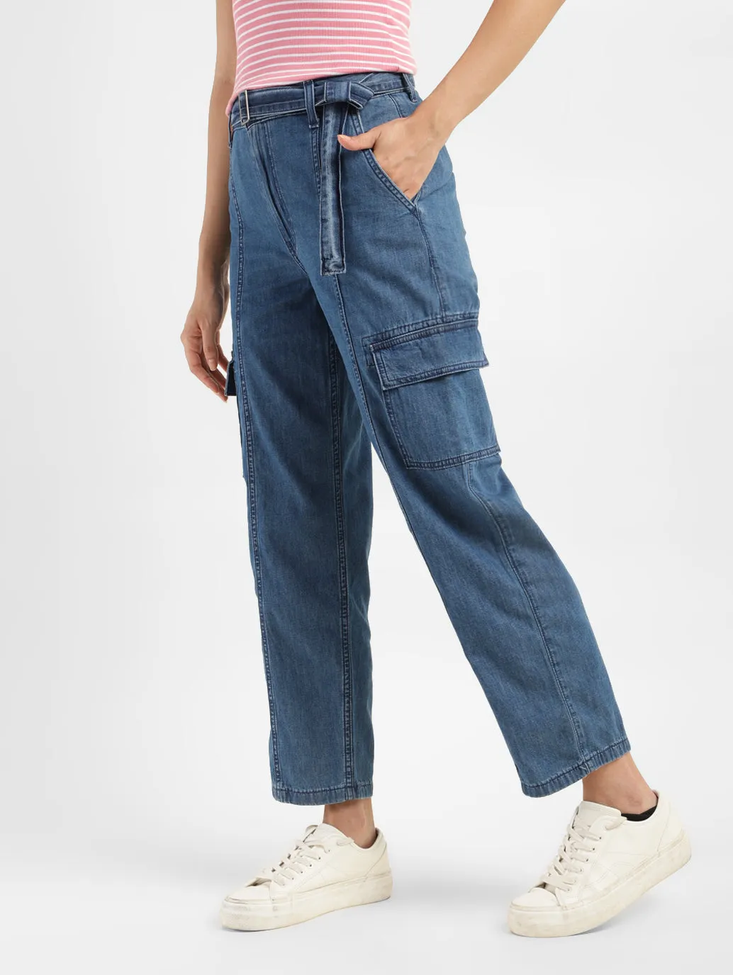 Women's Mid Rise 94 Baggy Fit Cargo Jeans