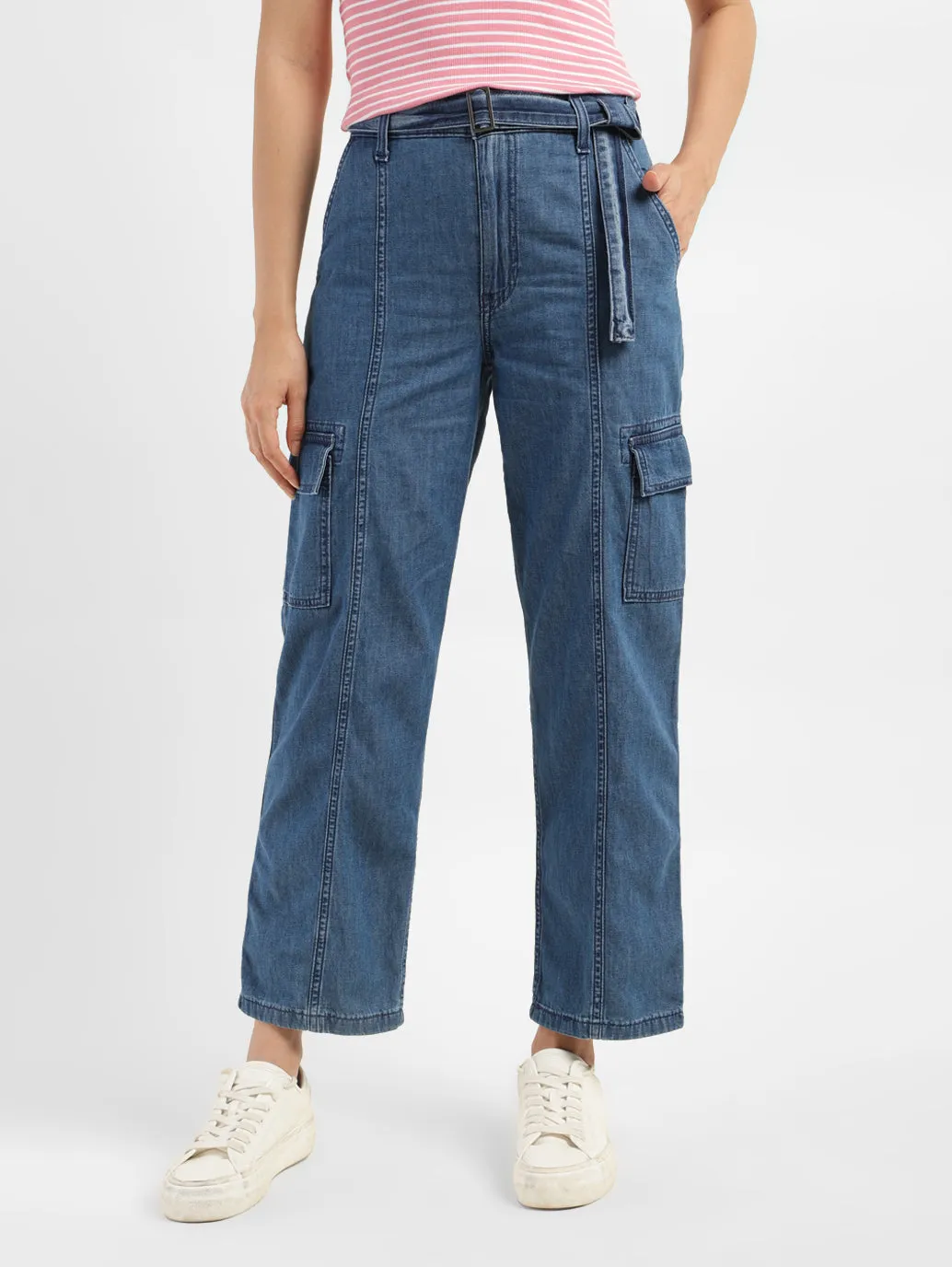 Women's Mid Rise 94 Baggy Fit Cargo Jeans