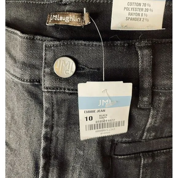 Women's‎ NWT  J.Mclaughlin Emmie Black Jeans Pants Size 10 Stretchy Comfy