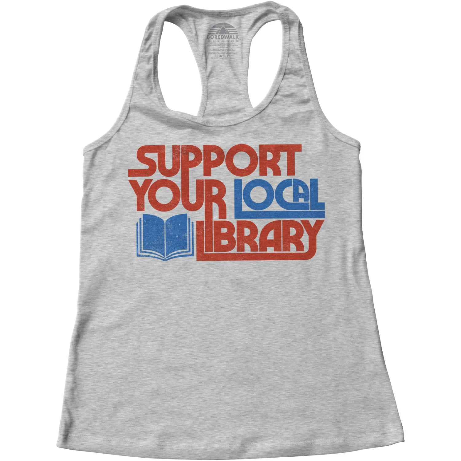 Women's Support Your Local Library Racerback Tank Top