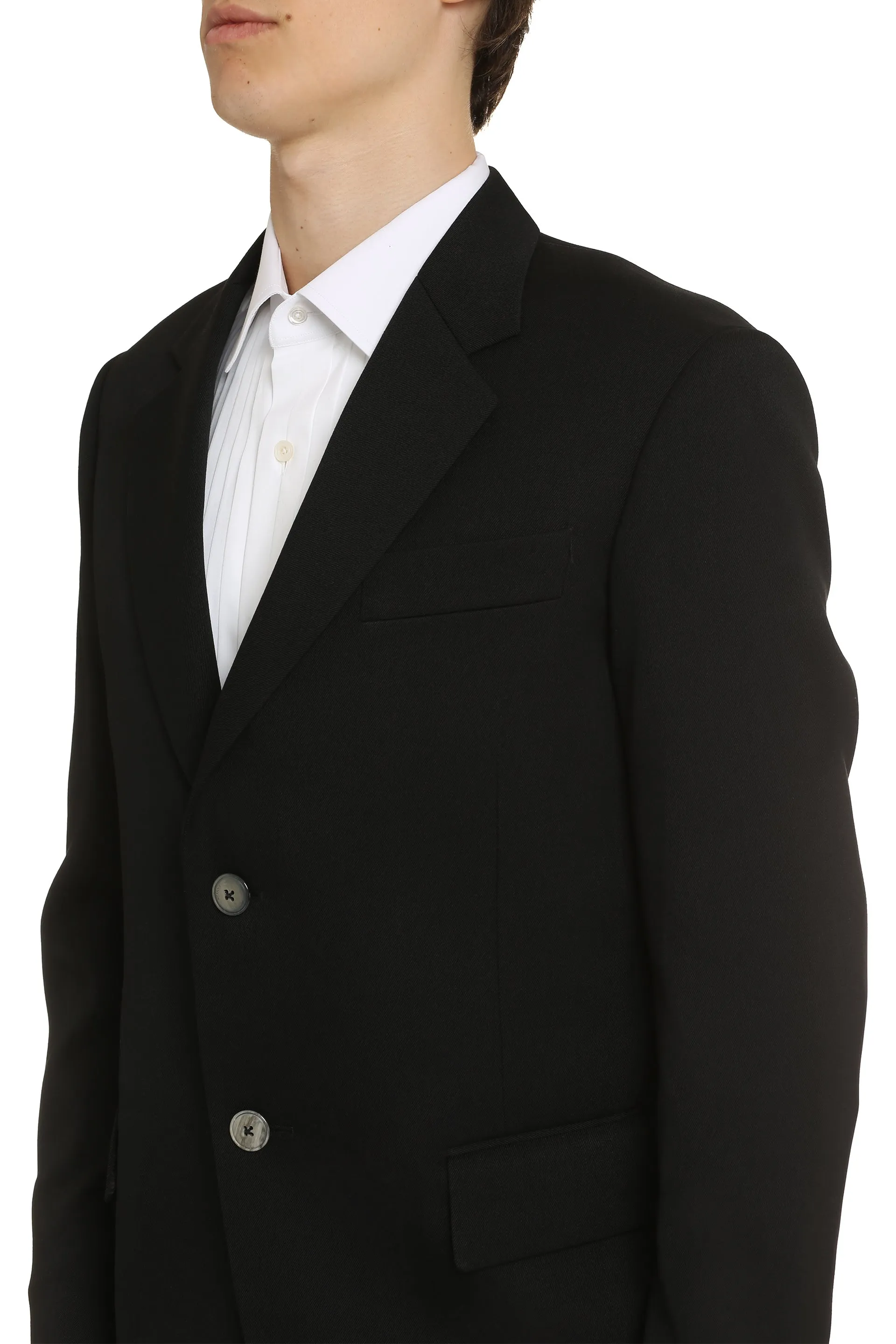 Wool single-breasted blazer