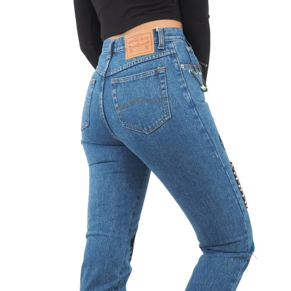 Y2k/90s Vintage Jeans | Boho Native American Design High Waisted  Aprx Size‎ 4/6