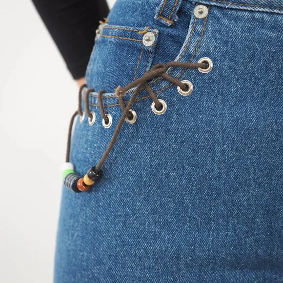 Y2k/90s Vintage Jeans | Boho Native American Design High Waisted  Aprx Size‎ 4/6
