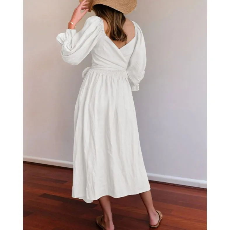 Zuleika - Chic Ruffle Sleeves Woman's Dress