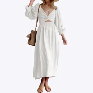 Zuleika - Chic Ruffle Sleeves Woman's Dress