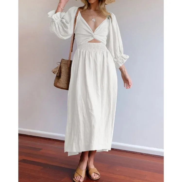 Zuleika - Chic Ruffle Sleeves Woman's Dress