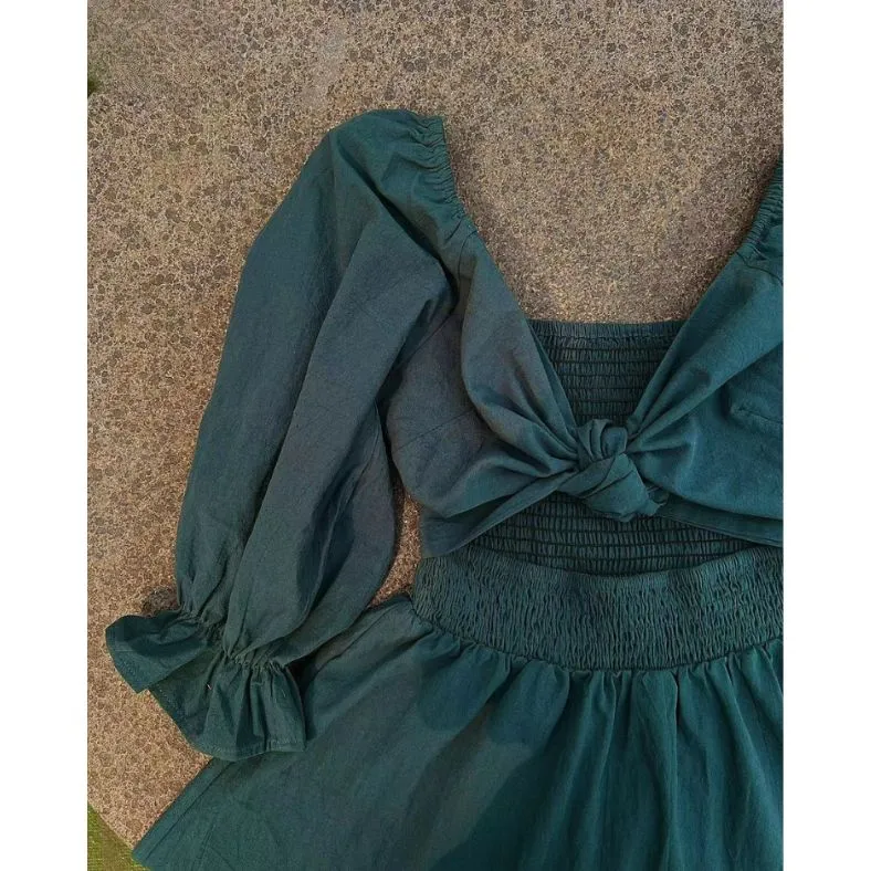 Zuleika - Chic Ruffle Sleeves Woman's Dress