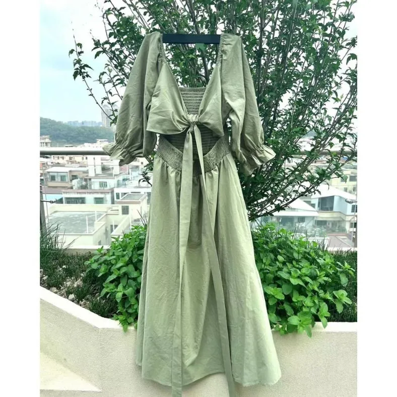 Zuleika - Chic Ruffle Sleeves Woman's Dress