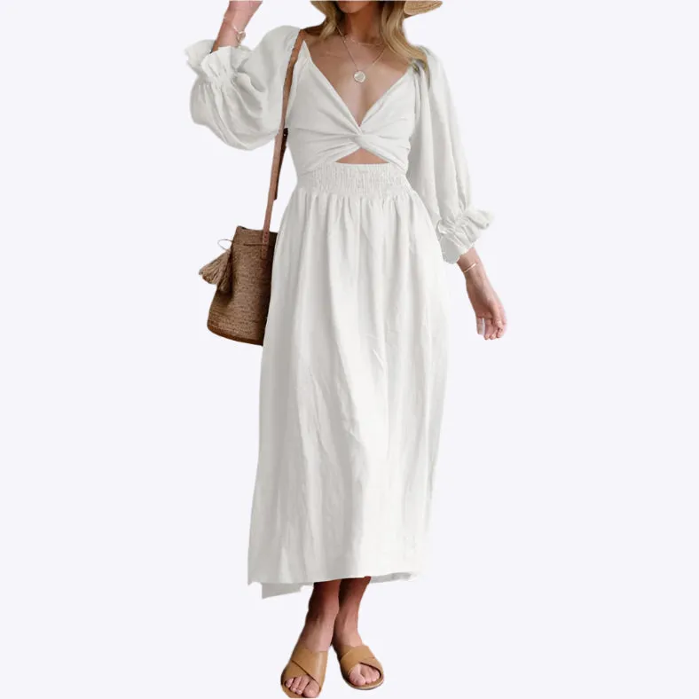 Zuleika - Chic Ruffle Sleeves Woman's Dress